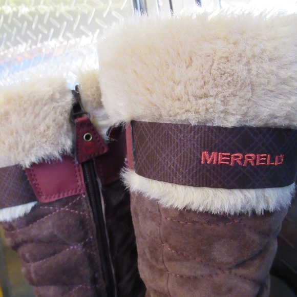 MERRELL WINTERBELLE PEAK MAHOGANY WATERPROOF WINTER BOOT! WOMEN'S SIZE 8.5 - Picture 4 of 10